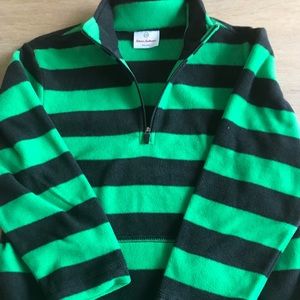 Boys Fleece 1/4 zip Pullover. Hanna Anderson